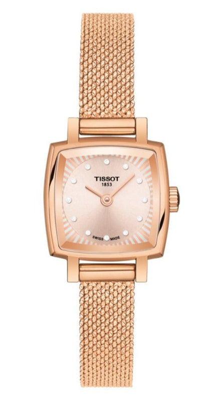  Shop Authentic Tissot Lovely Square Lady Quartz Rose Gold Dial Rose Gold Mesh Bracelet Watch For Women - T058.109.33.456.00 - Luxxuri