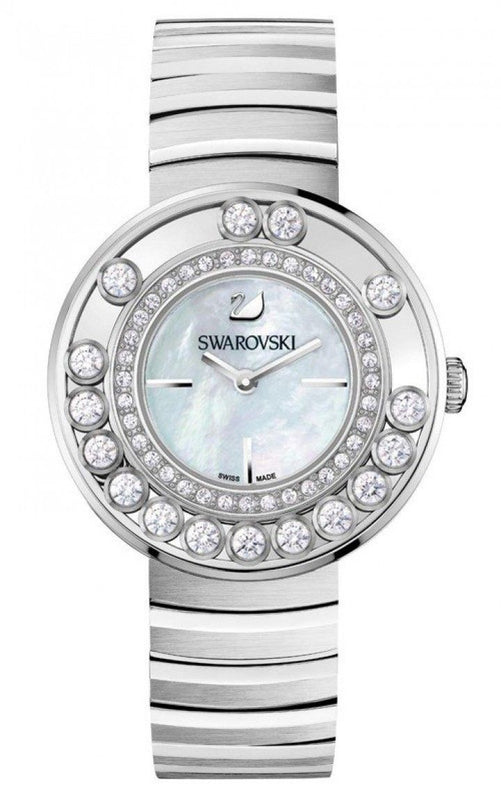  Shop Authentic Swarovski Lovely Crystal Mother of Pearl Dial Silver Steel Strap Watch for Women - 1160307 - Luxxuri