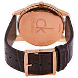  Shop Authentic Calvin Klein City White Dial Brown Leather Strap Watch for Men - K2G21629 - Luxxuri