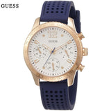  Shop Authentic Guess Marina Multifunction White Dial Blue Rubber Strap Watch for Women - W1025L4 - Luxxuri