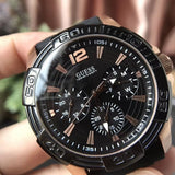  Shop Authentic Guess Oasis Black Dial Two Tone Steel Strap Watch for Men - W0366G3 - Luxxuri