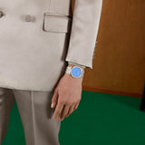  Shop Authentic Gucci 25H Quartz Blue Dial Silver Steel Strap Unisex Watch - YA163408 - Luxxuri
