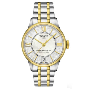  Shop Authentic Tissot Chemin Des Tourelles Powermatic 80 Lady Mother of Pearl White Dial Two Tone Steel Strap Watch For Women - T099.207.22.118.00 - Luxxuri