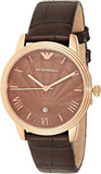  Shop Authentic Emporio Armani Classic Quartz Brown Dial Brown Leather Strap Watch For Men - AR1613 - Luxxuri