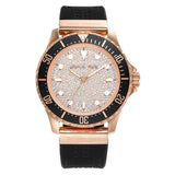  Shop Authentic Michael Kors Everest Analog Rose Gold Dial Black Silicone Strap Watch For Women - MK7358 - Luxxuri