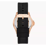  Shop Authentic Michael Kors Everest Analog Rose Gold Dial Black Silicone Strap Watch For Women - MK7358 - Luxxuri