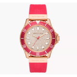  Shop Authentic Michael Kors Everest Analog Rose Gold Dial Pink Silicone Strap Watch For Women - MK7359 - Luxxuri
