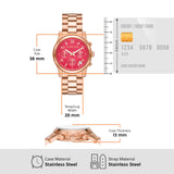  Shop Authentic Michael Kors Runway Chronograph Pink Dial Rose Gold Steel Strap Watch For Women - MK7352 - Luxxuri