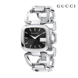  Shop Authentic Gucci G Gucci Black Dial Silver Steel Strap Watch For Women - YA125510 - Luxxuri