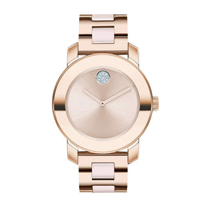  Shop Authentic Movado Bold Rose Gold Dial Rose Gold Steel Strap Watch for Women - 3600086 - Luxxuri