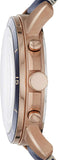  Shop Authentic Fossil Grant Sport Chronograph Blue Dial Blue Leather Strap Watch for Men - FS5237 - Luxxuri