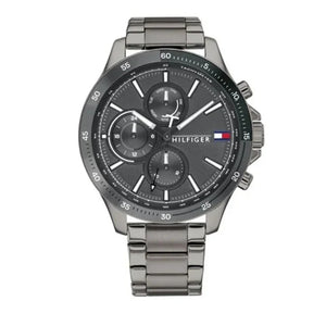  Shop Authentic Tommy Hilfiger Bank Grey Dial Grey Steel Strap Watch for Men - 1791719 - Luxxuri