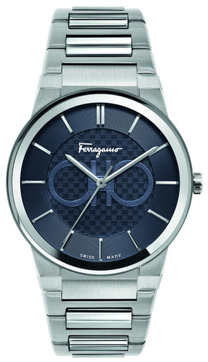  Shop Authentic Salvatore Ferragamo Sapphire Blue Dial Silver Steel Strap Watch for Men - SFHP006-20 - Luxxuri
