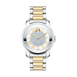  Shop Authentic Movado Bold Silver Dial Two Tone Steel Strap Watch For Women - 3600256 - Luxxuri