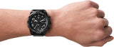  Shop Authentic Fossil Bronson Chronograph Black Dial Black Leather Strap Watch for Men - FS5874 - Luxxuri