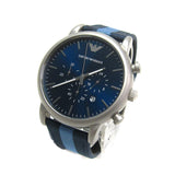  Shop Authentic Emporio Armani Luigi Chronograph Quartz Blue Dial Blue Nylon Strap Watch For Men - AR1949 - Luxxuri