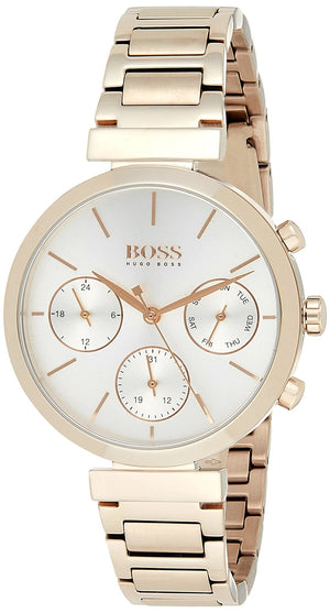  Shop Authentic Hugo Boss Flawless Quartz White Dial Gold Steel Strap Watch for Women -1502531 - Luxxuri
