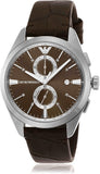  Shop Authentic Emporio Armani Claudio Chronograph Brown Dial Brown Leather Strap Watch For Men - AR11482 - Luxxuri