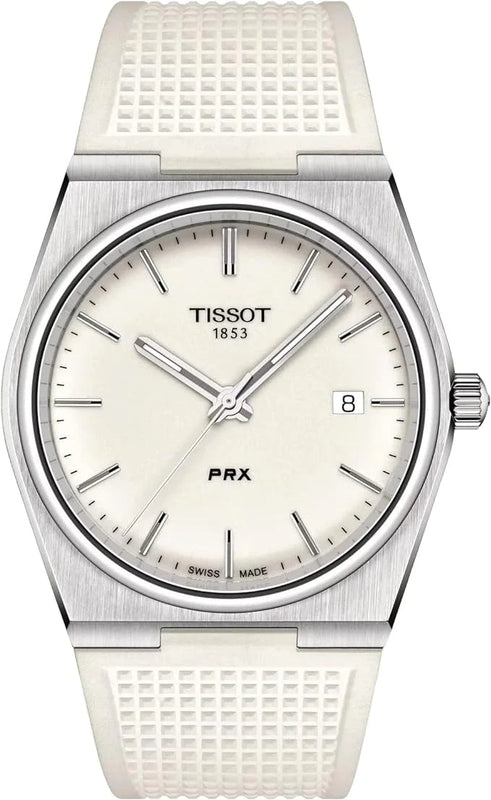  Shop Authentic Tissot PRX 40 White Dial White Rubber Strap Watch For Men -  T137.410.17.011.00 - Luxxuri