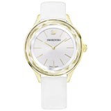  Shop Authentic Swarovski Octea Nova Quartz White Dial White Leather Strap Watch for Women - 5295337 - Luxxuri