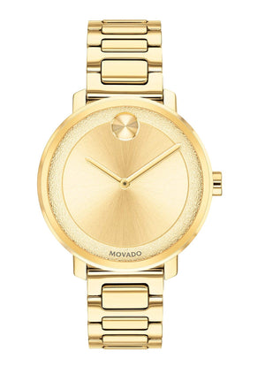  Shop Authentic Movado Bold Yellow Gold Dial Yellow Gold Steel Strap Watch For Women - 3600085 - Luxxuri
