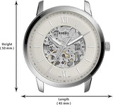  Shop Authentic Fossil Neutra Automatic Skeleton White Dial Brown Leather Strap Watch for Men - ME3184 - Luxxuri