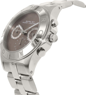  Shop Authentic Marc Jacobs Blade Chronograph Brown Dial Silver Steel Strap Watch for Women - MBM8636 - Luxxuri