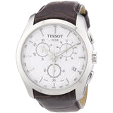  Shop Authentic Tissot Couturier Chronograph White Dial Brown Leather Strap Watch For Men - T035.617.16.031.00 - Luxxuri