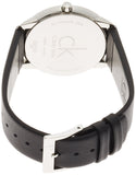  Shop Authentic Calvin Klein Minimalist White Dial Black Leather Strap Watch for Men - K3M211C6 - Luxxuri
