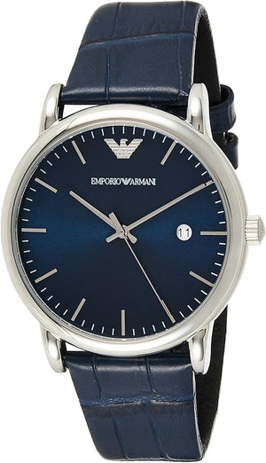  Shop Authentic Emporio Armani Dress Quartz Blue Dial Blue Leather Strap Watch For Men - AR2501 - Luxxuri