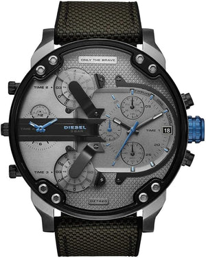  Shop Authentic Diesel Mr Daddy 2.0 Chronograph Grey Dial Black Nylon Strap Watch For Men - DZ7420 - Luxxuri