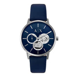  Shop Authentic Armani Exchange Cayde Chronograph Blue Dial Blue Leather Strap Watch for Men - AX2746 - Luxxuri