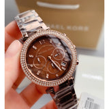  Shop Authentic Michael Kors Parker Chronograph Brown Dial Brown Steel Strap Watch For Women - MK5578 - Luxxuri