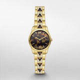  Shop Authentic Michael Kors Runway Mercer Analog Brown Dial Gold Steel Strap Watch For Women - MK6855 - Luxxuri
