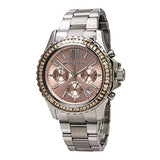  Shop Authentic Michael Kors Everest Chronograph Gold Dial Silver Steel Strap Watch For Women - MK5870 - Luxxuri