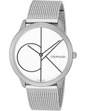  Shop Authentic Calvin Klein Minimal White Dial Silver Mesh Bracelet Watch for Men - K3M5115X - Luxxuri