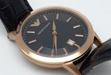  Shop Authentic Emporio Armani Classic Black Dial Black Leather Strap Watch For Women - AR9022 - Luxxuri