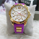  Shop Authentic Guess Intrepid White Dial Two Tone Silicon Strap Watch For Women - W0325L3 - Luxxuri