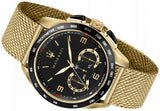  Shop Authentic Maserati Traguardo 45mm Quartz Gold Black Dial Watch For Men - R8873612010 - Luxxuri