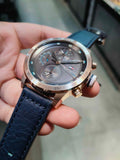  Shop Authentic Tommy Hilfiger Trent Chronograph Grey Dial Black Leather Strap Watch For Men - 1791808 - Luxxuri
