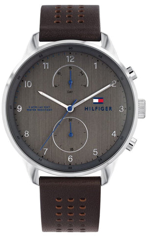  Shop Authentic Tommy Hilfiger Chase Quartz Brown Dial Brown Leather Strap Watch for Men - 1791579 - Luxxuri