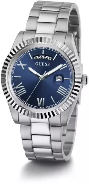  Shop Authentic Guess Connoisseur Blue Dial Silver Steel Strap Watch for Men - GW0265G7 - Luxxuri