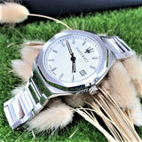  Shop Authentic Maserati Stile 3H White Dial Silver Steel Strap Watch For Men - R8853142005 - Luxxuri
