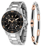  Shop Authentic Maserati Competizione Chronograph Black Dial Silver Steel Strap Watch For Men - R8873600003 - Luxxuri