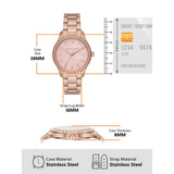  Shop Authentic Michael Kors Layton Three Hand Pink Dial Rose Gold Steel Strap Watch For Women - MK6848 - Luxxuri