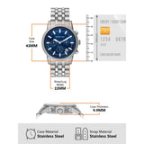  Shop Authentic Michael Kors Hutton Chronograph Blue Dial Blue Steel Strap Watch For Men - MK8952 - Luxxuri