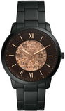  Shop Authentic Fossil Neutra Automatic Skeleton Black Dial Black Steel Strap Watch for Men - ME3183 - Luxxuri
