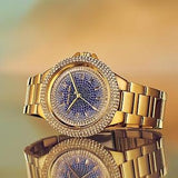  Shop Authentic Michael Kors Camille Analog Blue Dial Gold Steel Strap Watch For Women - MK7341 - Luxxuri