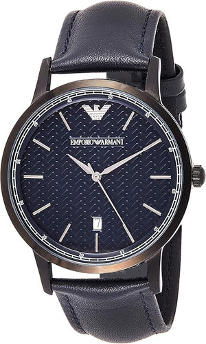  Shop Authentic Emporio Armani Renato Blue Dial Blue Leather Strap Watch For Men - AR2479 - Luxxuri