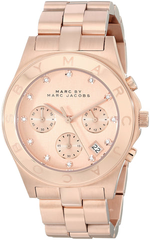  Shop Authentic Marc Jacobs Blade Chronograph Rose Gold Dial Rose Gold Steel Strap Watch for Women - MBM3102 - Luxxuri